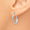 14kt white gold hoops