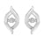 Sterling Silver Oblong Shimmer Earrings